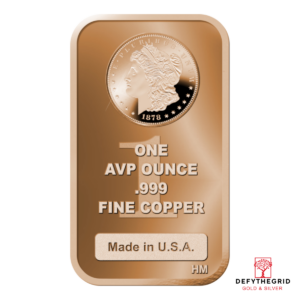 1 OZ COPPER BAR MORGAN Obverse product photo