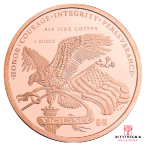 1 OZ COPPER ROUND 250TH ANNIVERSARY GOLDEN STATE MINT Reverse product photo