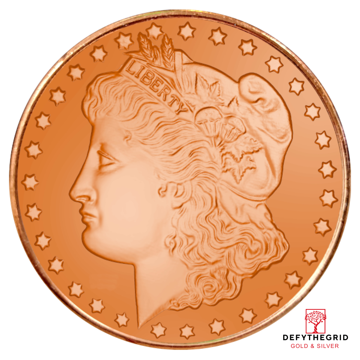 1 OZ COPPER ROUND MORGAN Obverse product photo