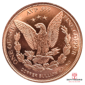 1 OZ COPPER ROUND MORGAN Reverse product photo
