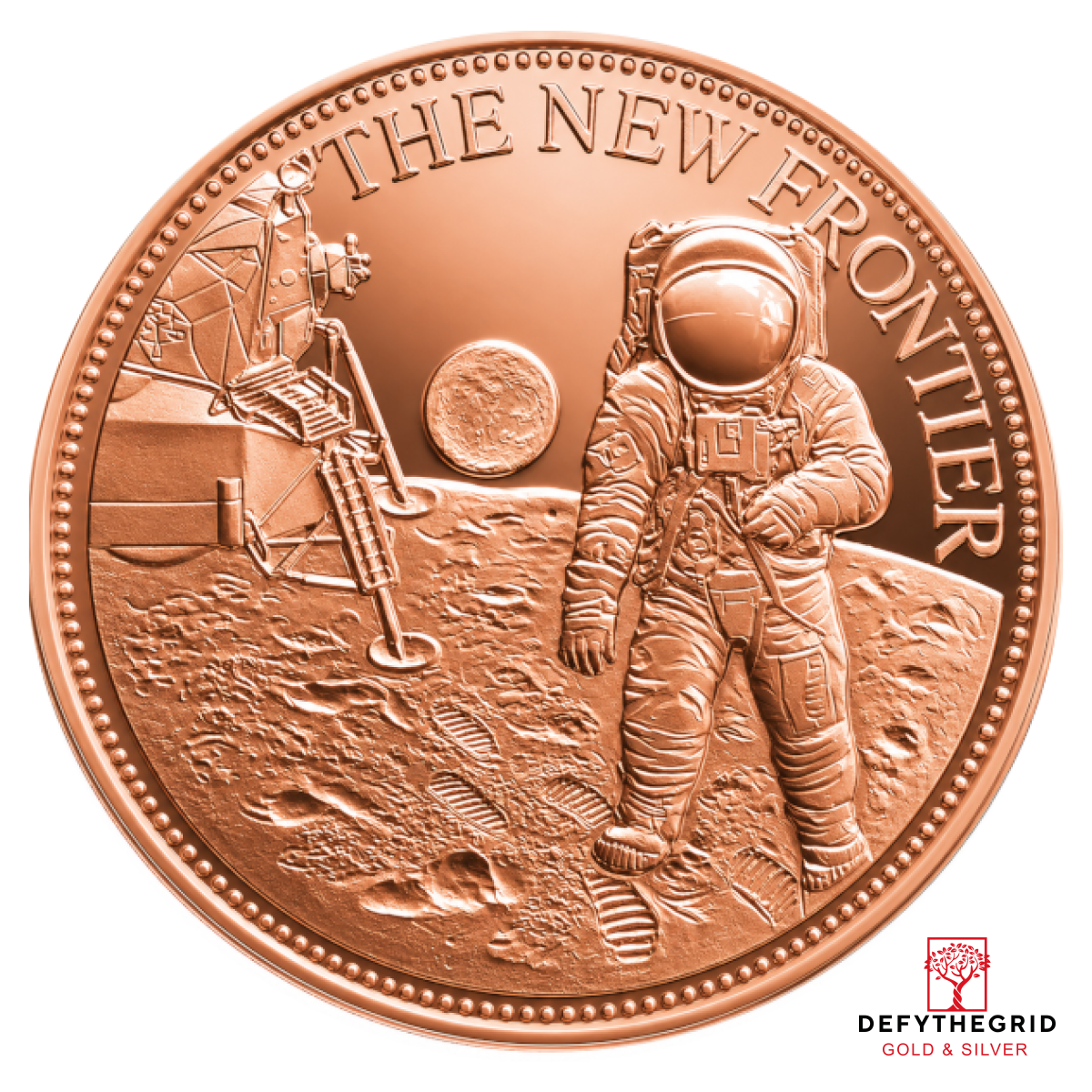 1 OZ COPPER ROUND NEW FRONTIER Obverse product photo