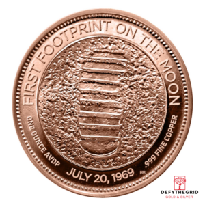 1 OZ COPPER ROUND NEW FRONTIER Reverse product photo