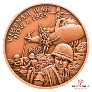 1 OZ COPPER ROUND VIETNAM WAR Obverse product photo