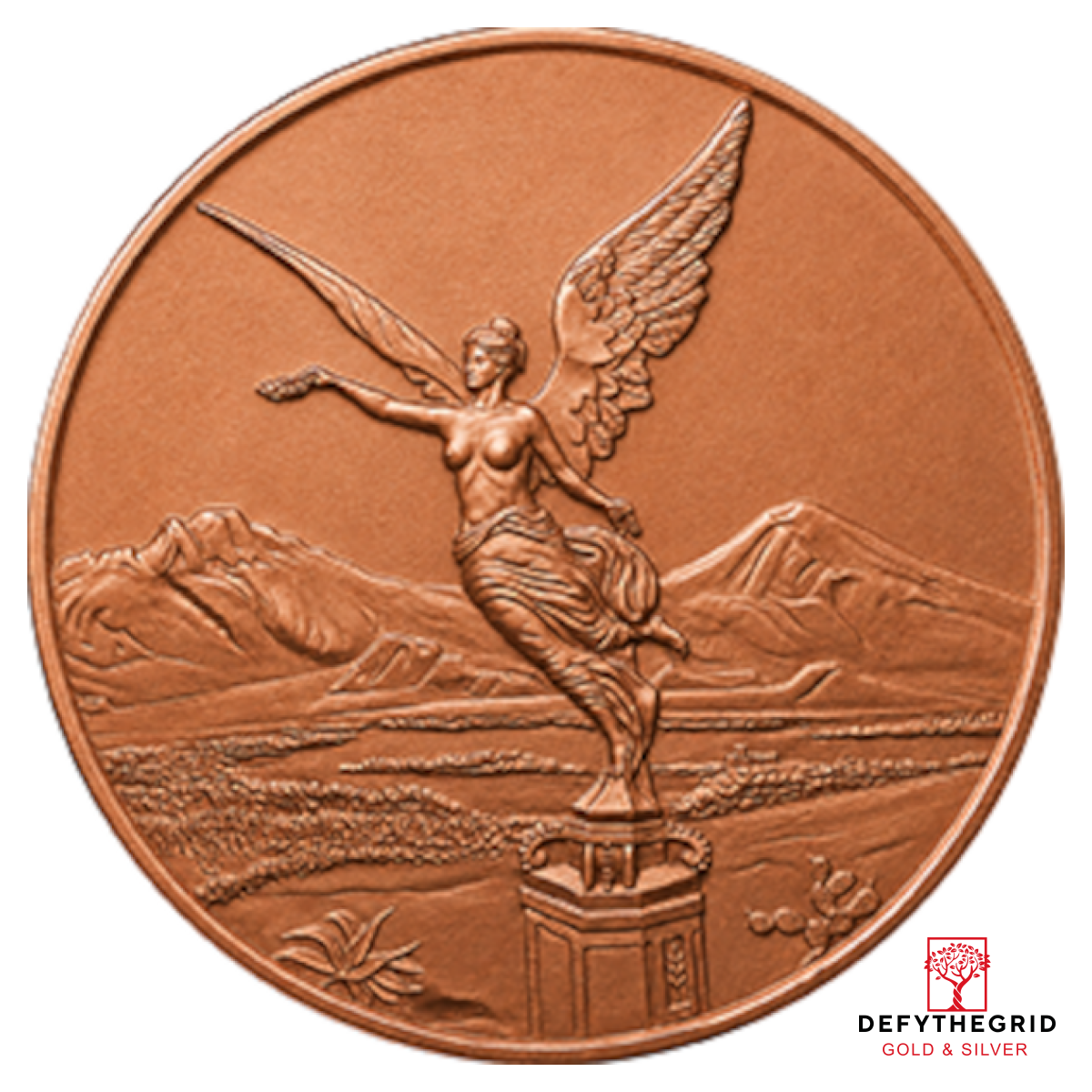 5 OZ COPPER ROUND LIBERTAD Obverse product photo