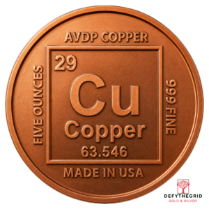 5 OZ COPPER ROUND LIBERTAD Reverse product photo