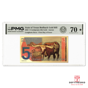 2025 State of Texas Redback 5 Centigram (graded MS70)