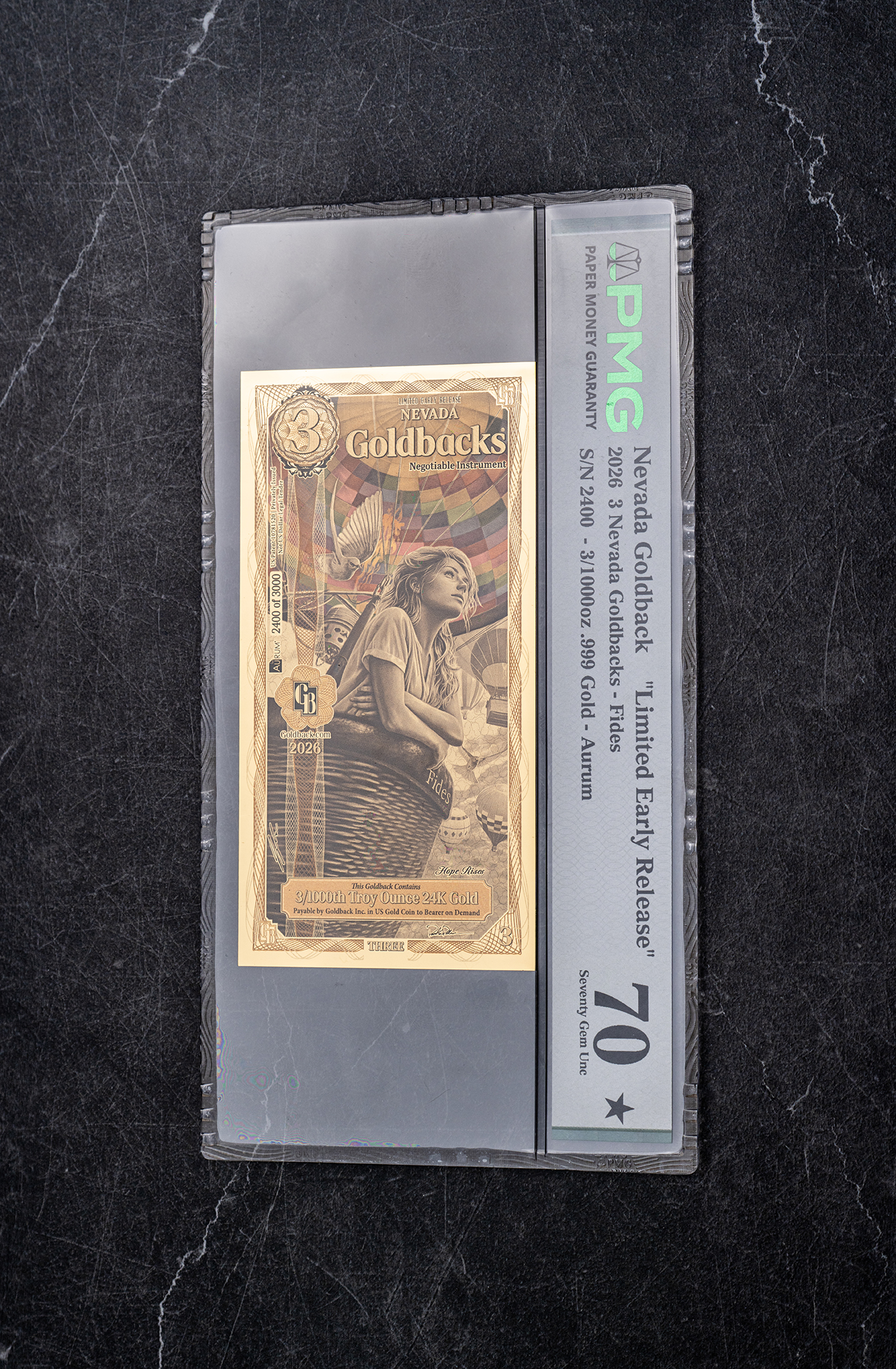 3 Nevada Goldback (Graded MS-70 2026 Limited Early Release) + Free .6oz Silver Nevada Gaming Token ***SHIPS OCT 30*** - Image 31
