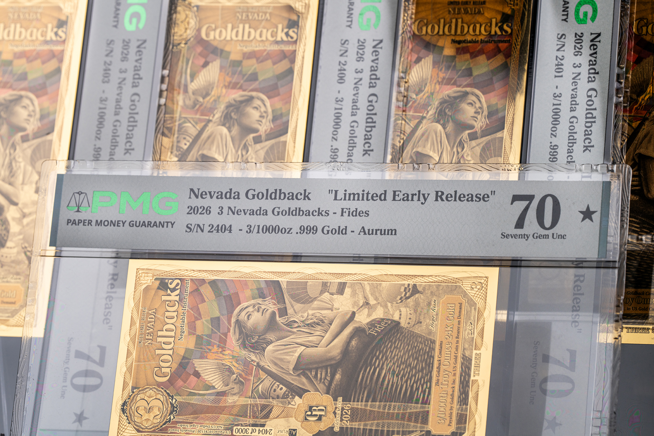 3 Nevada Goldback (Graded MS-70 2026 Limited Early Release) + Free .6oz Silver Nevada Gaming Token ***SHIPS OCT 30*** - Image 35